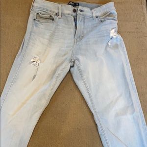 Hollister Men’s athletic skinny distressed jeans